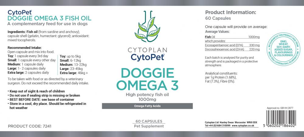 Cytoplan Cytopet Doggie Omega 3 60's