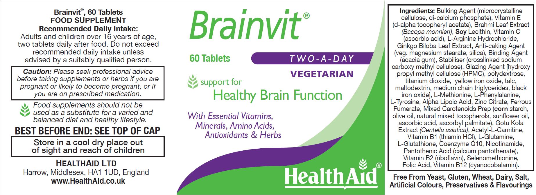 Health Aid BrainVit 60's