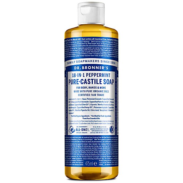 Dr Bronner's Magic Soaps 18-in-1 Hemp Peppermint Pure-Castile Liquid Soap