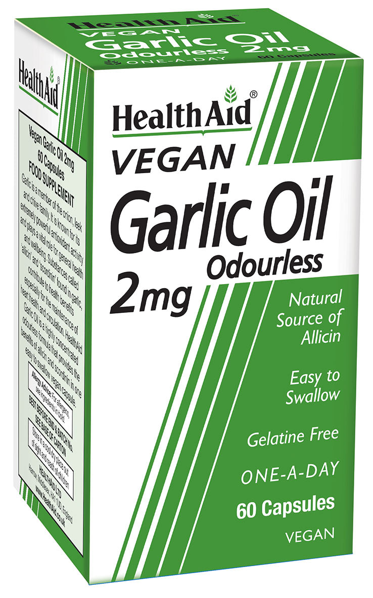 Health Aid Vegan Garlic Oil 2mg Odourless
