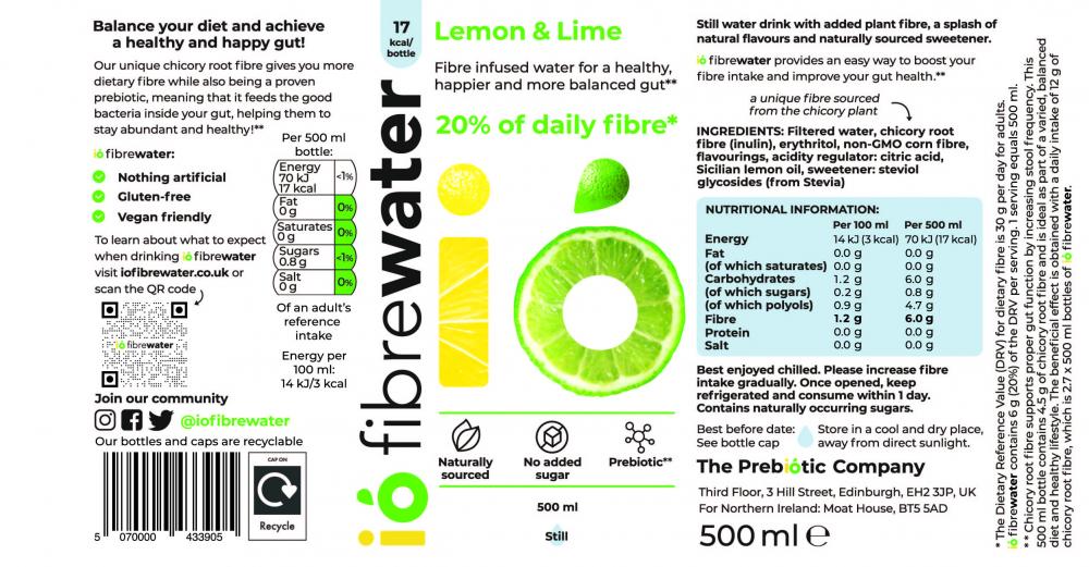 ió fibrewater ió fibrewater Lemon & Lime