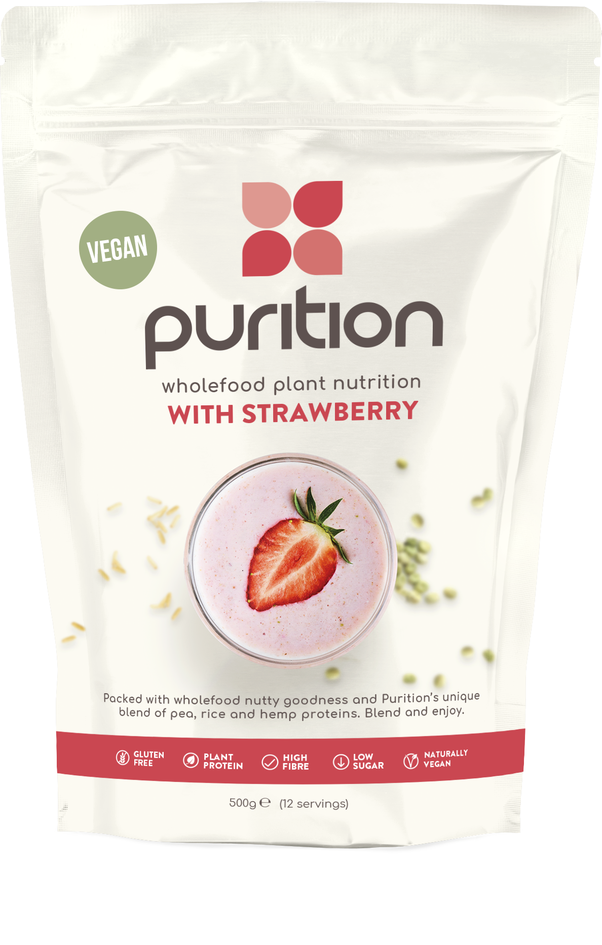 Purition VEGAN Wholefood Plant Nutrition With Strawberry