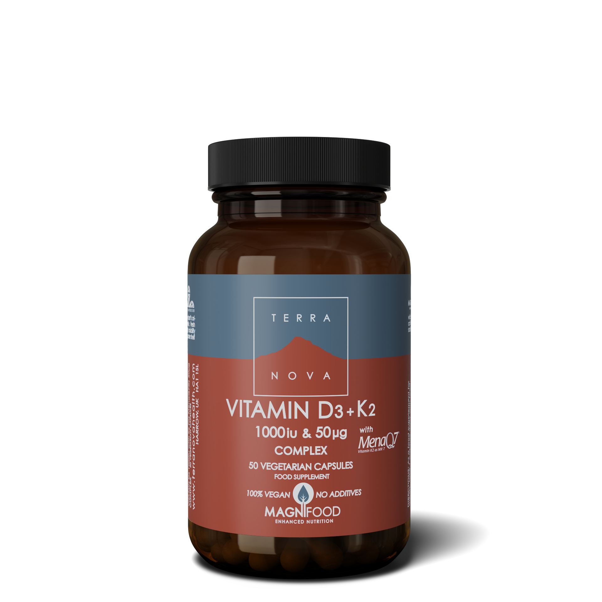 Terranova Vitamin D3 + Vitamin K2 1000iu and 50ug Complex