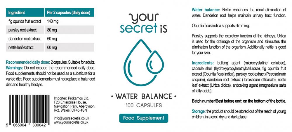 your secret is Water Balance 100's