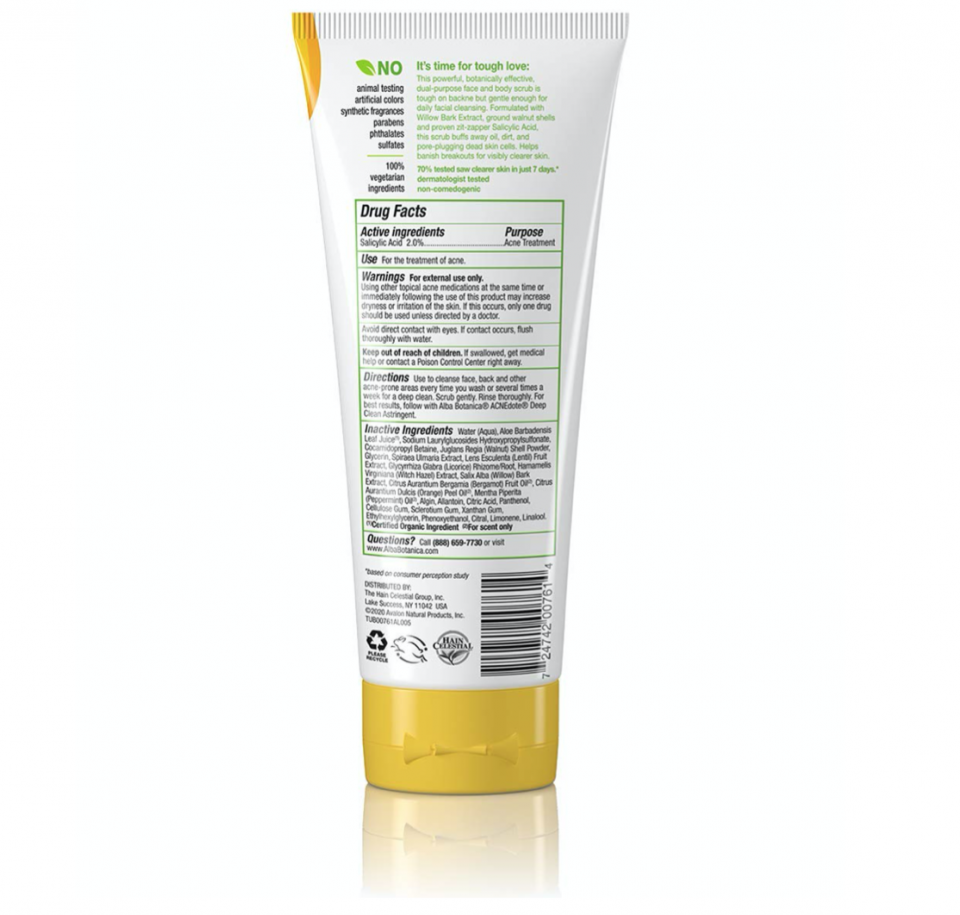 Alba Botanica Acne Dote Face & Body Scrub 227g