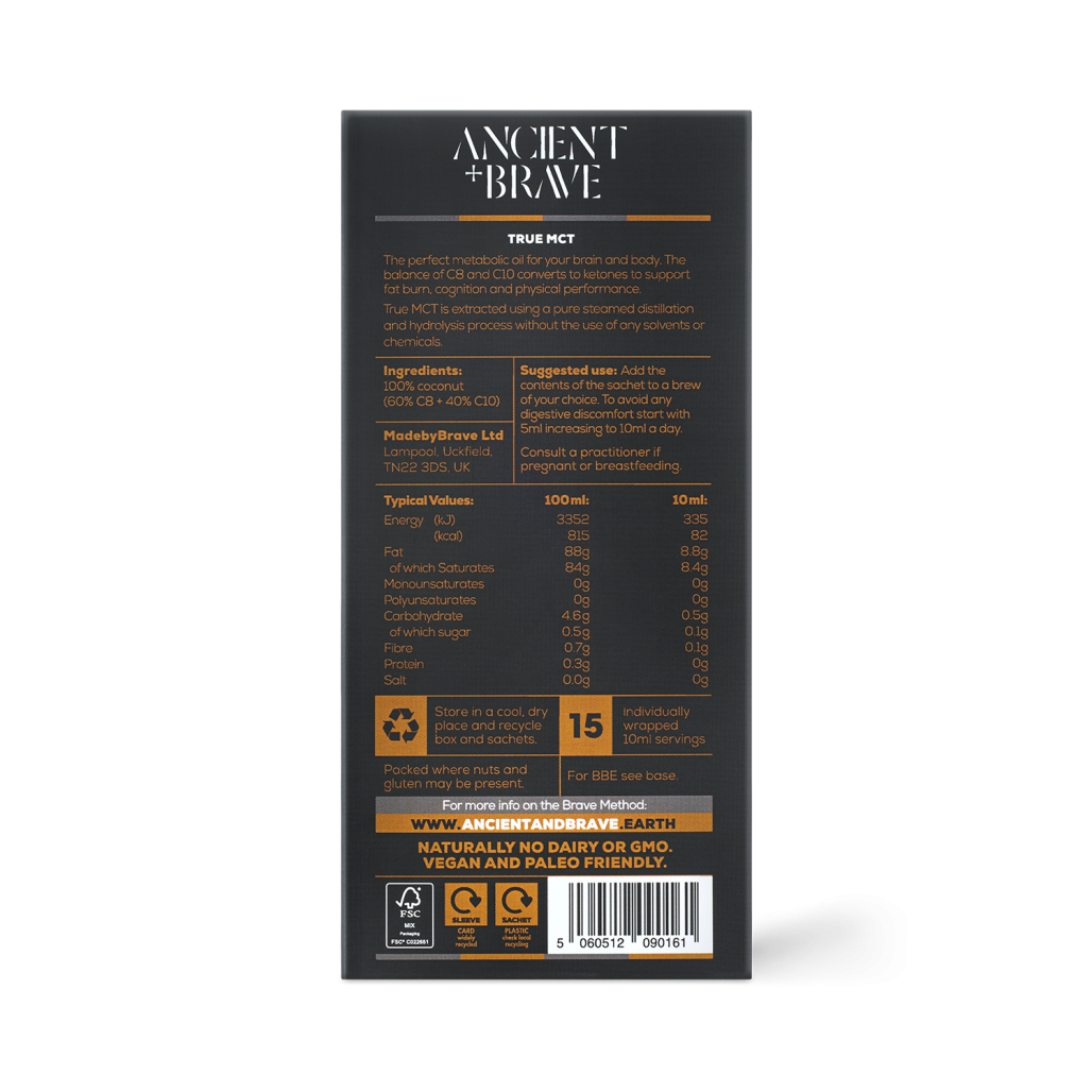 Ancient + Brave True MCT Oil Sachets 150ml