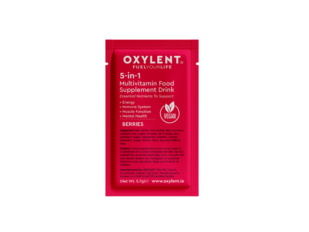 Oxylent 5-in-1 Multivitamin Food Supplement Drink Berries 30's