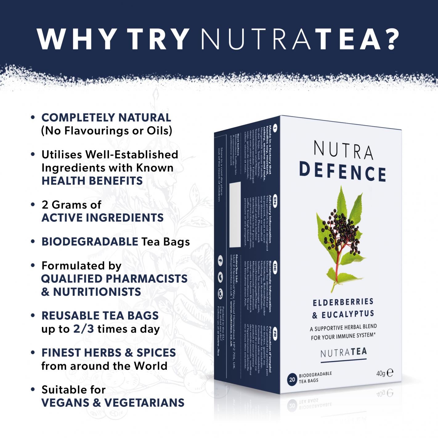 Nutratea Nutra Defence Tea Bags 20's