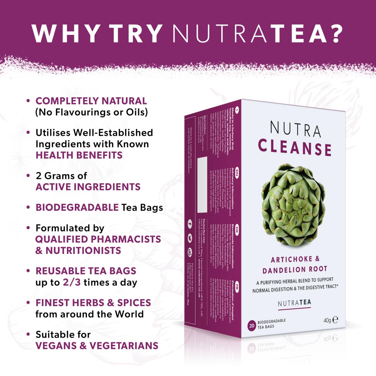 Nutratea Nutra Cleanse Tea Bags 20's