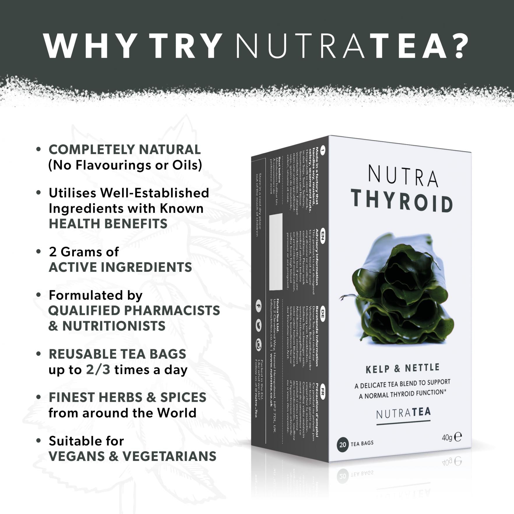 Nutratea Nutra Thyroid Tea Bags 20's