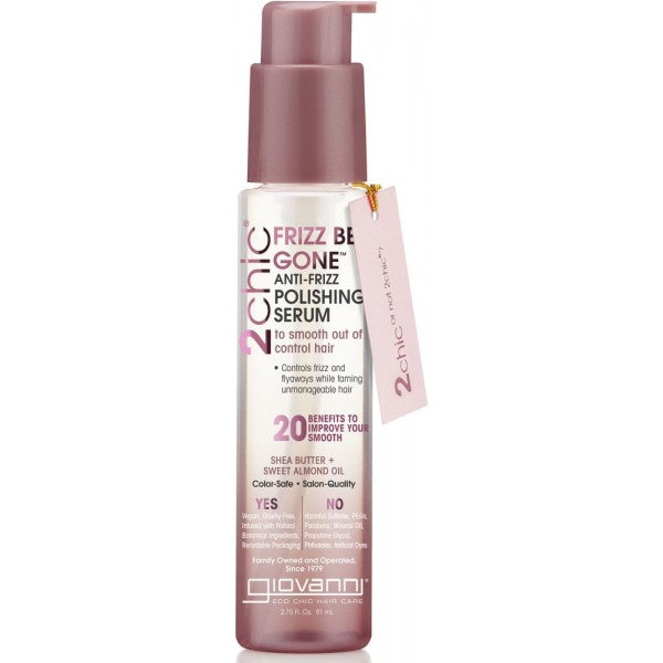 Giovanni 2chic Frizz Be Gone Anti-Frizz Polishing Serum Shea Butter + Sweet Almond Oil 81ml