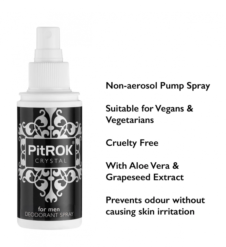 Pit Rok Crystal For Men Deodorant Spray 100ml