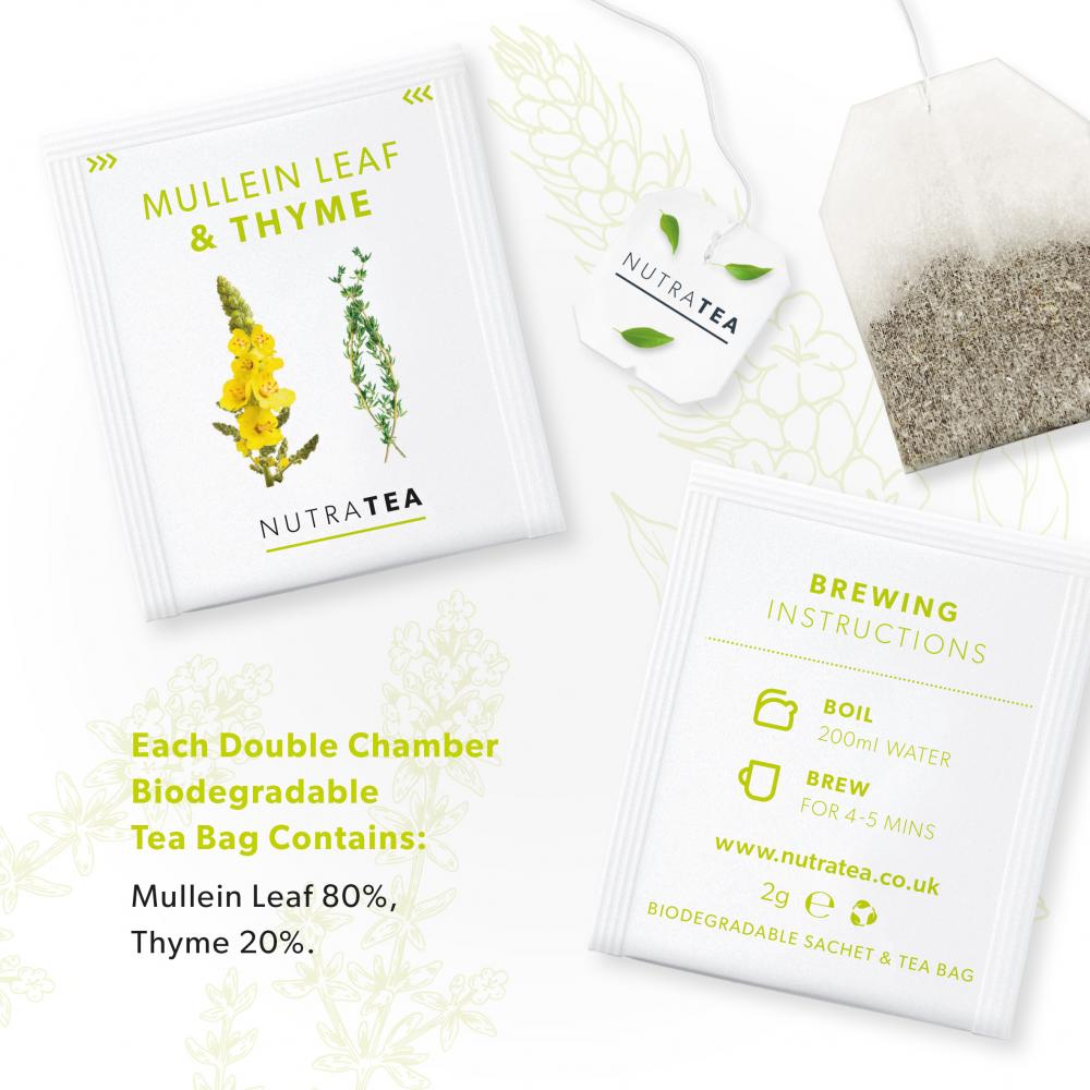 Nutratea Mullein Leaf & Thyme Tea Bags 20's