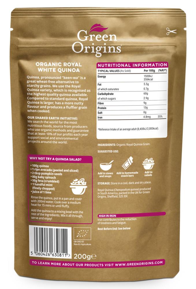 Green Origins Organic Royal Quinoa 200g