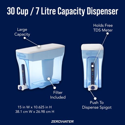 ZeroWater 30 Cup / 7.1 Litre Ready-Pour Dispenser