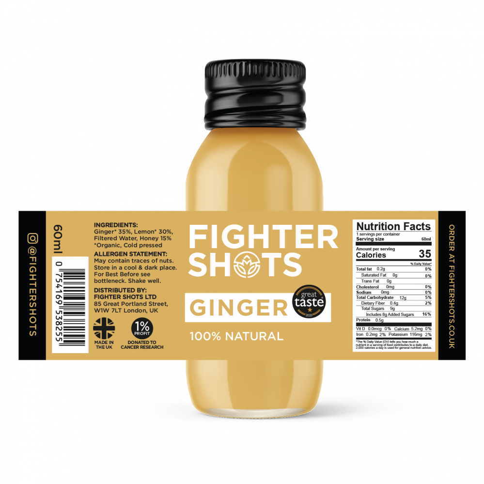 Fighter Shots Ginger 60ml SINGLE