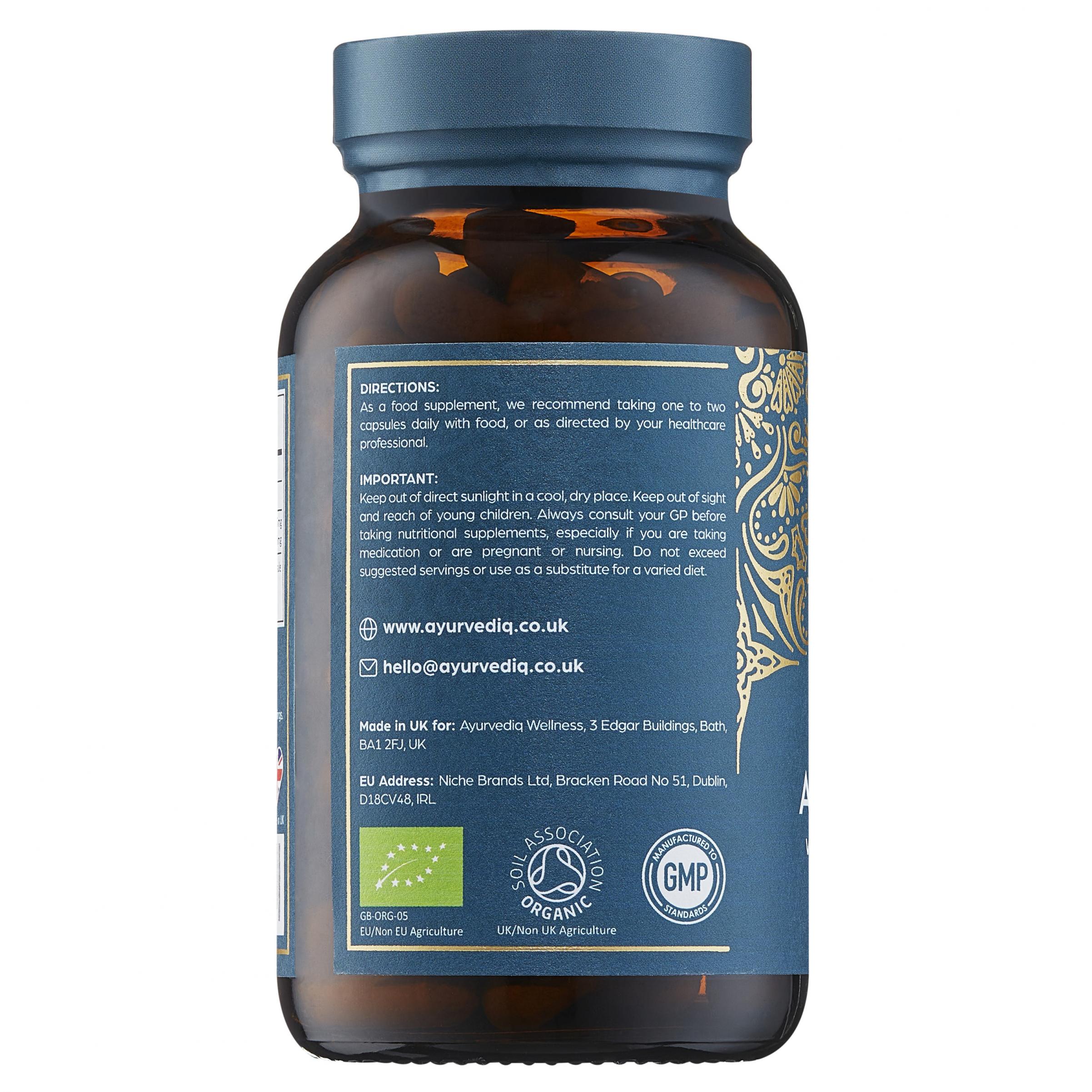 Ayurvediq Wellness Organic Ashwagandha with Black Pepper Extract 120's