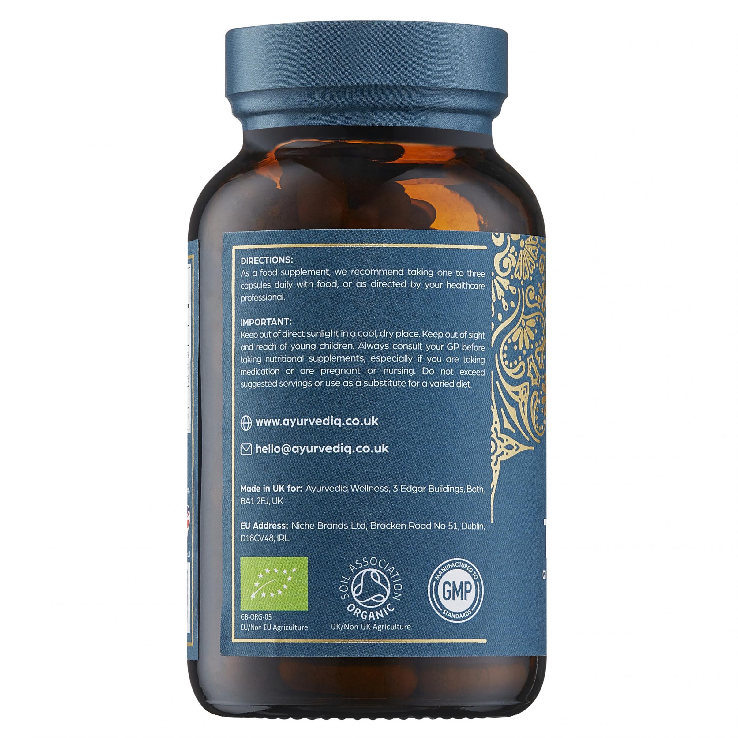 Ayurvediq Wellness Organic Turmeric Ginger + Black Pepper Extract 120's