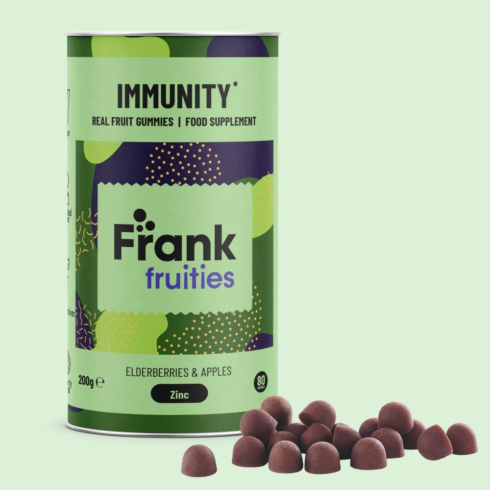 Frank Fruities Immunity Real Fruit Gummies 80's