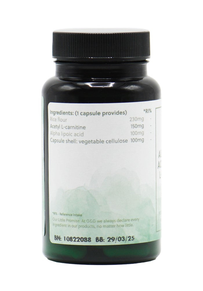 G&G Vitamins Alpha Lipoic Acid & Acetyl L-Carnitine 60's