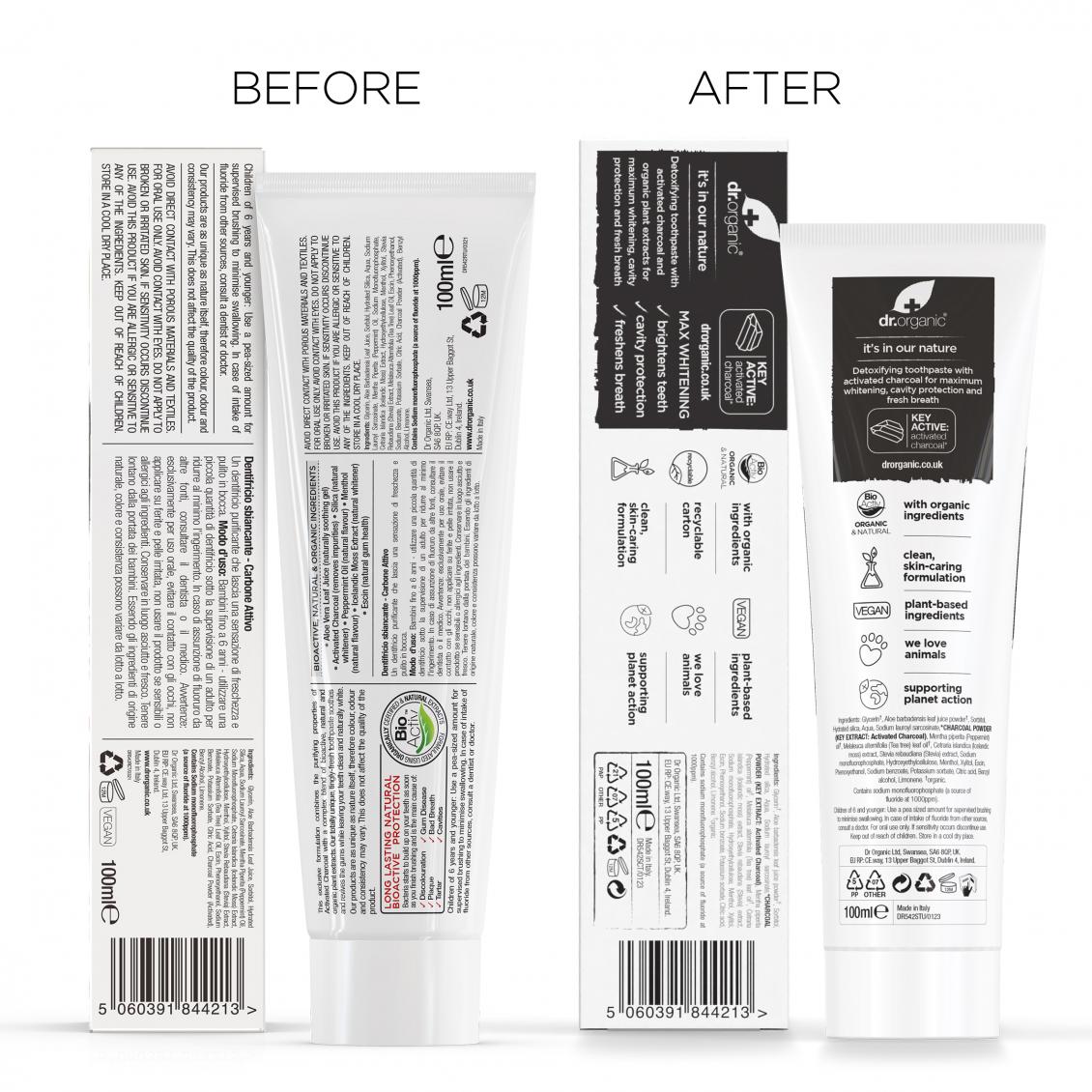 Dr Organic Charcoal Toothpaste 100ml