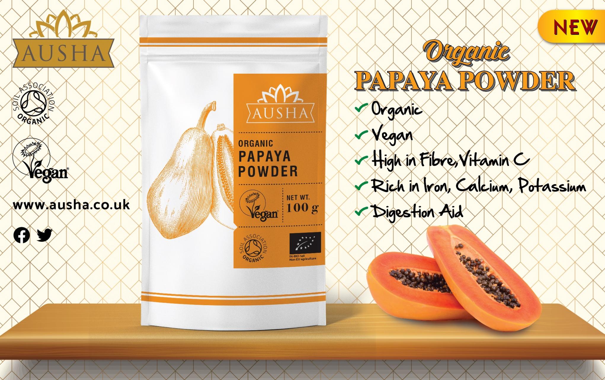 Ausha Organic Papaya Powder 100g