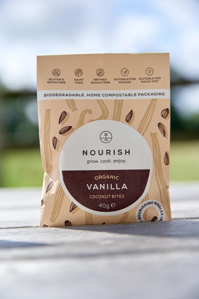 Nourish Organic Vanilla Coconut Bites 10 x 40g CASE