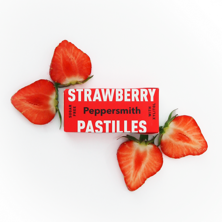 Peppersmith Strawberry Pastilles 12 x 15g CASE