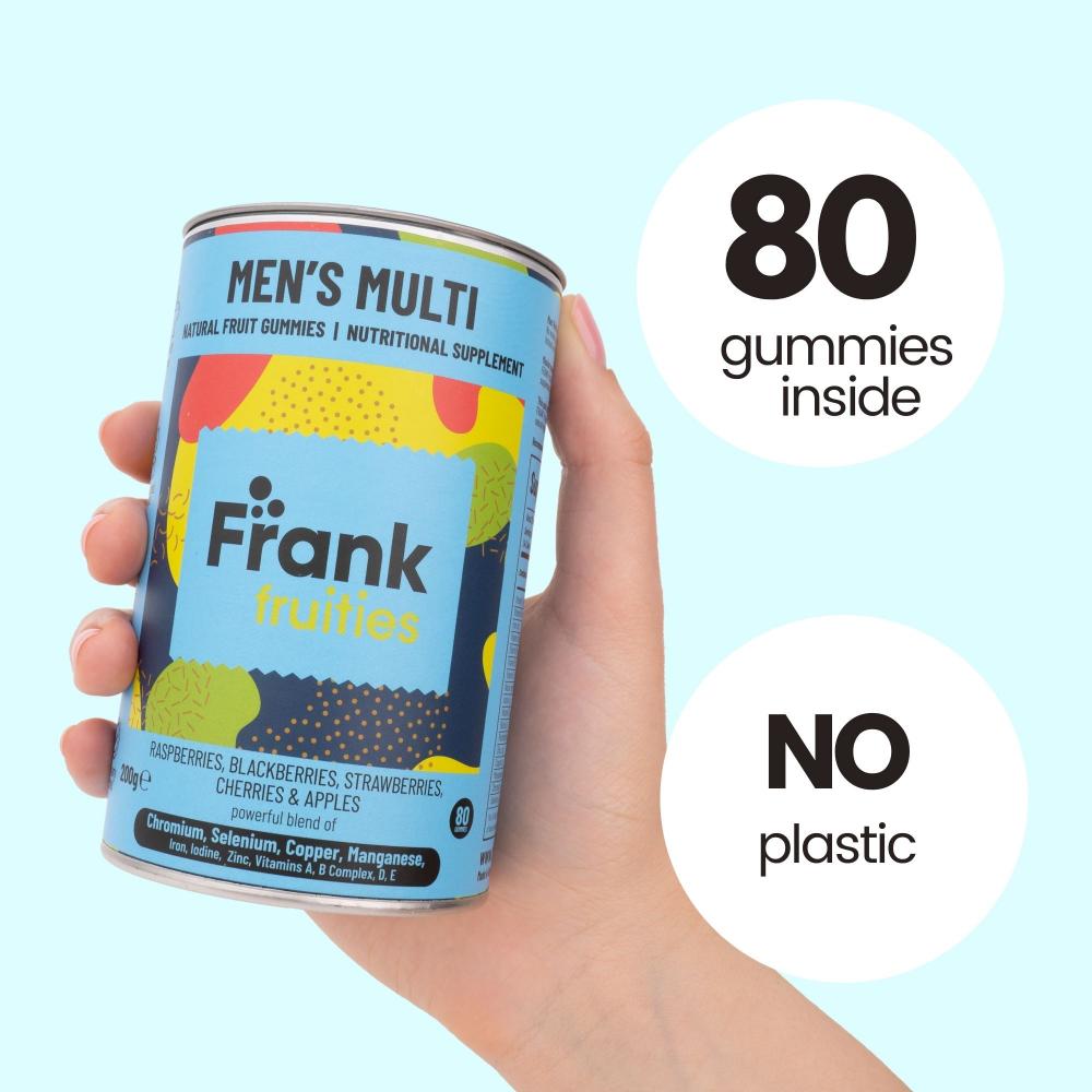 Frank Fruities Men's Multi Natural Fruit Gummies 80's