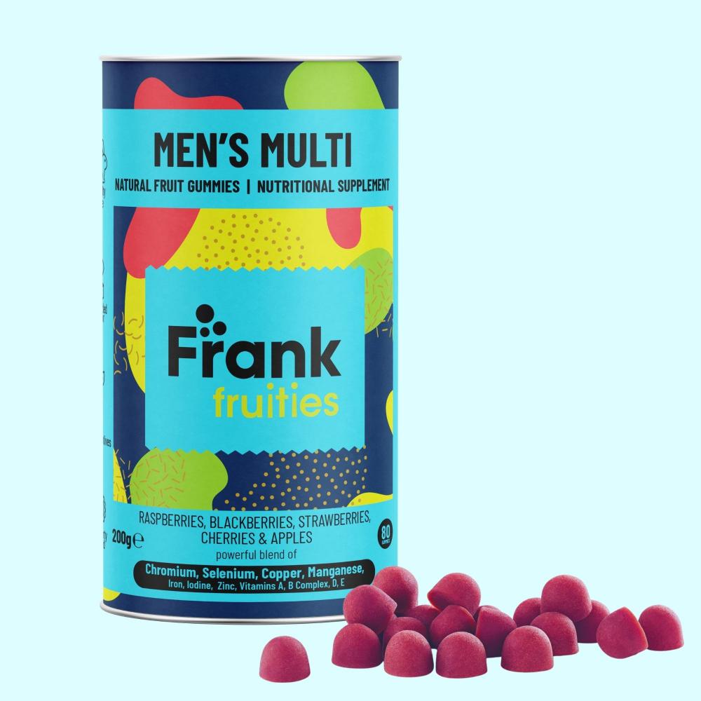 Frank Fruities Men's Multi Natural Fruit Gummies 80's