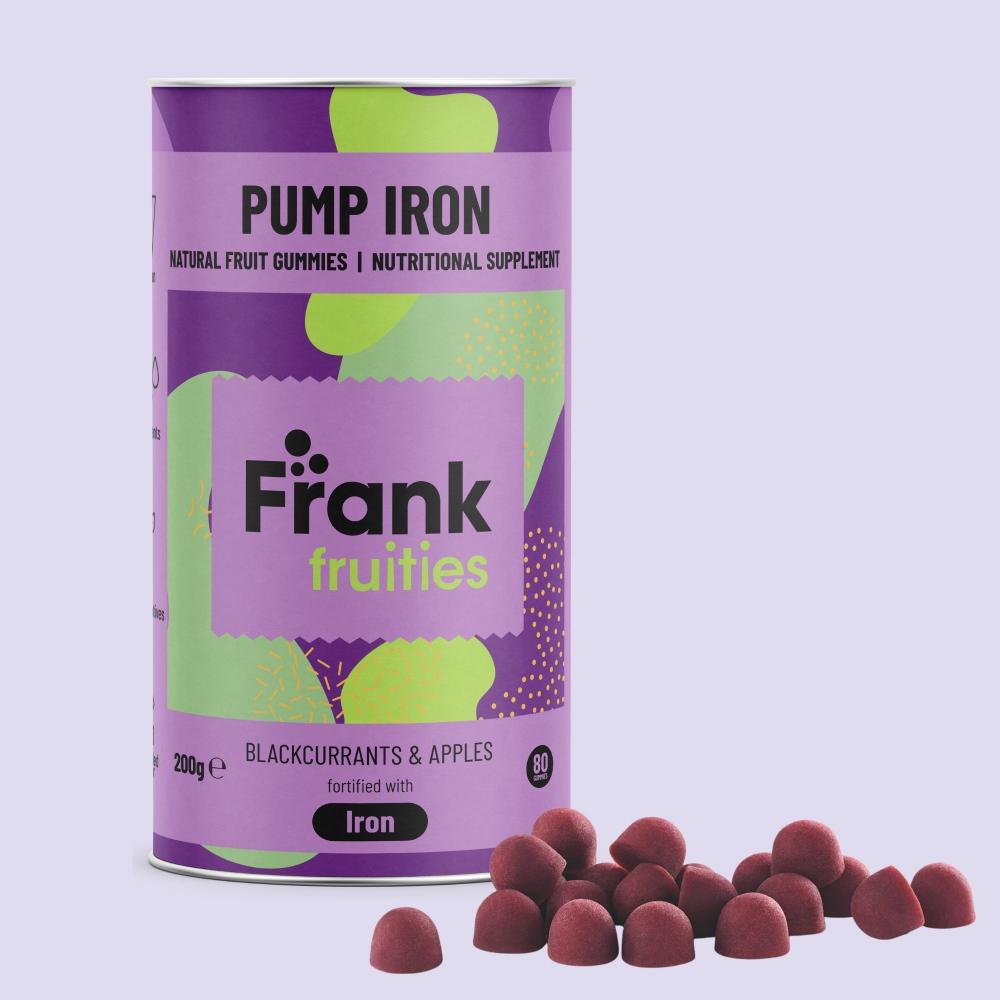 Frank Fruities Pump Iron Natural Fruit Gummies 80's