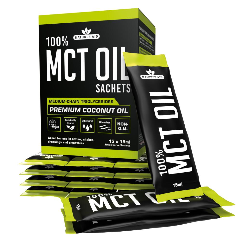 Natures Aid 100% MCT Oil Sachets 15 x 15ml