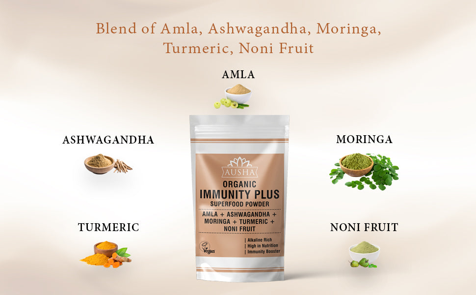 Ausha Organic Immunity Plus Superfood Powder 200g