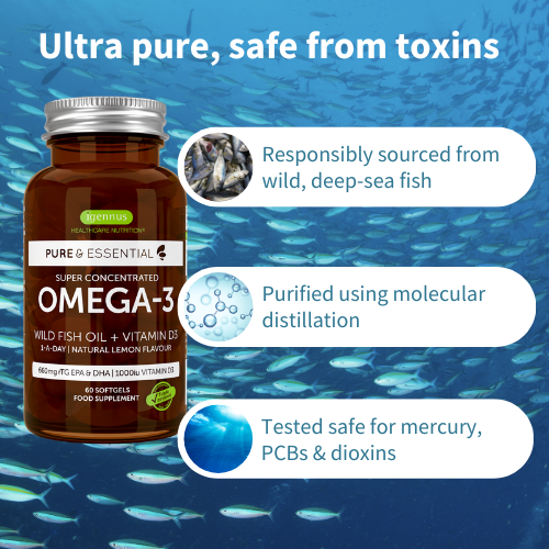 Igennus Pure & Essential Omega-3 Wild Fish Oil & Vitamin D3 60s