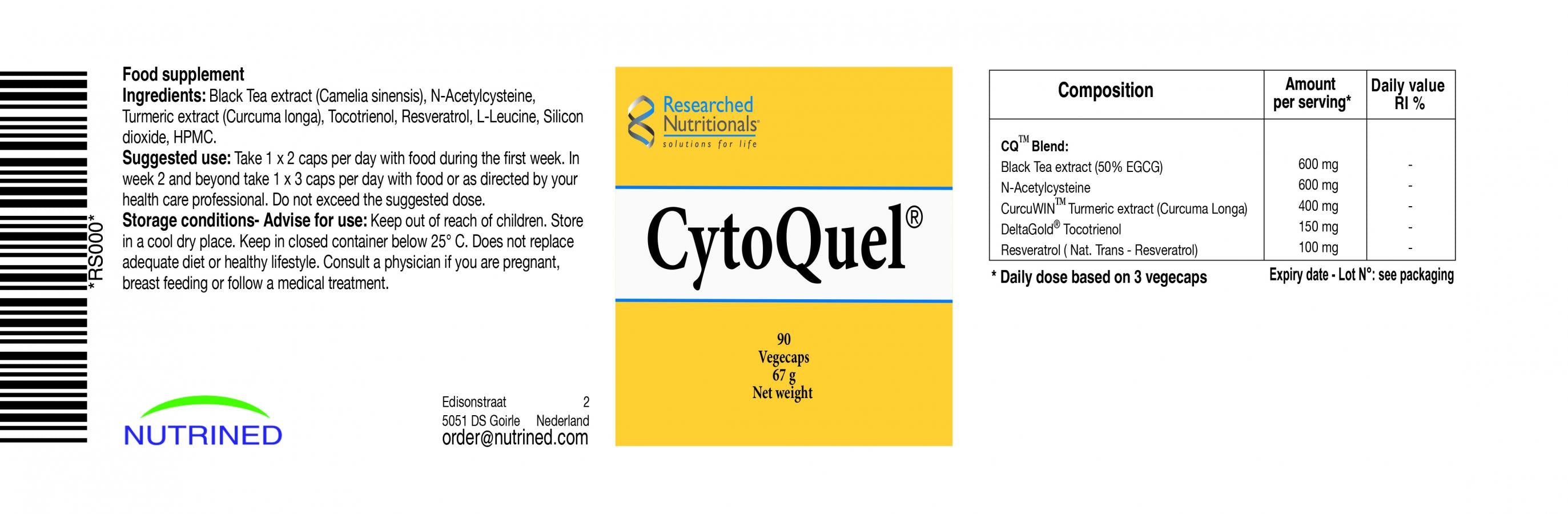 Researched Nutritionals CytoQuel 90's