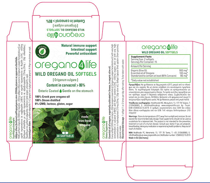 Oregano4life Wild Oregano Oil Softgels 30’s