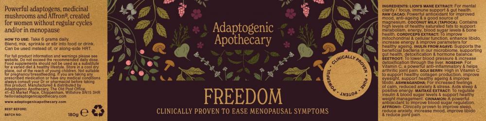 Adaptogenic Apothecary Freedom 180g