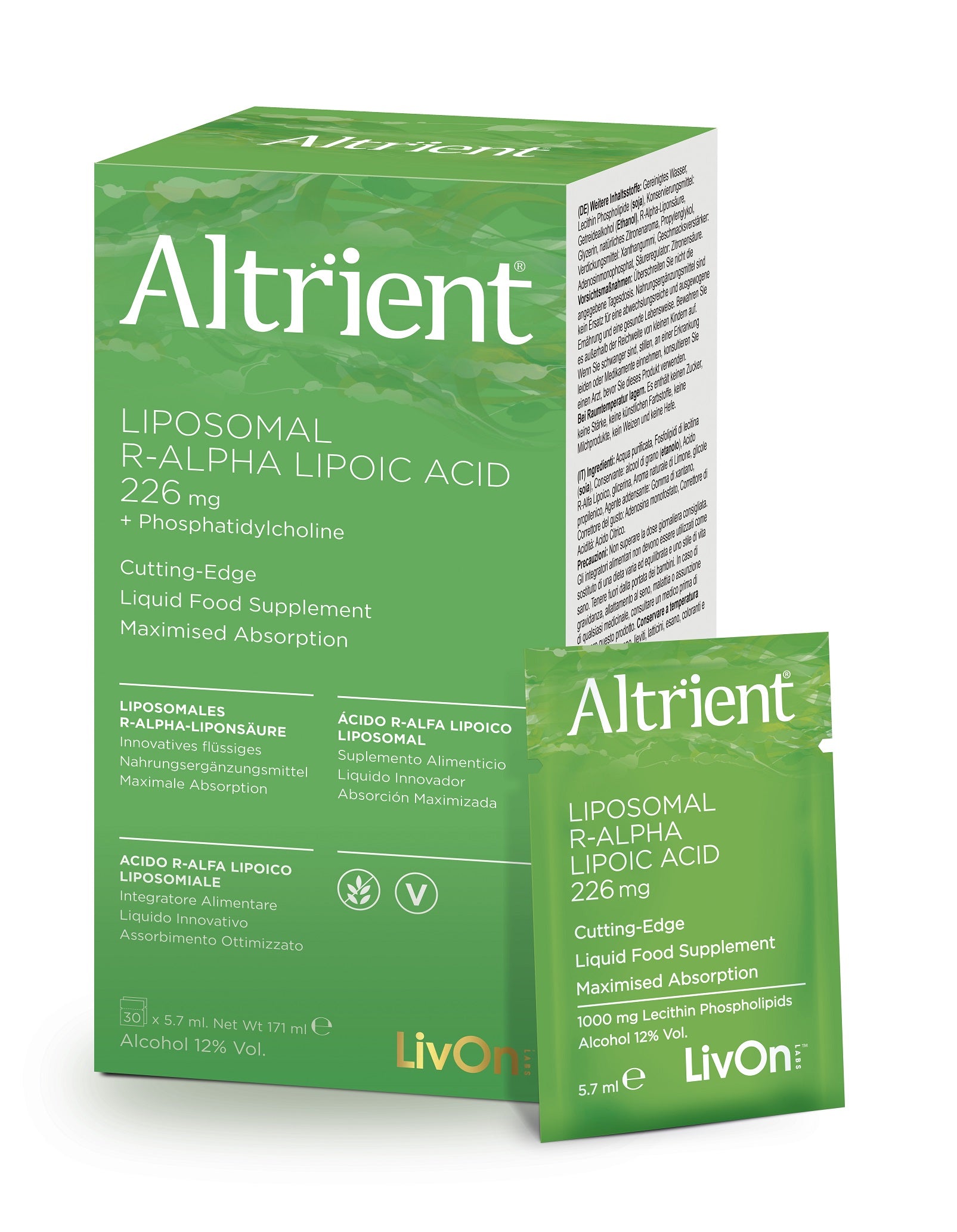 Altrient Liposomal R-Alpha Lipoic Acid 226mg 30 Sachets