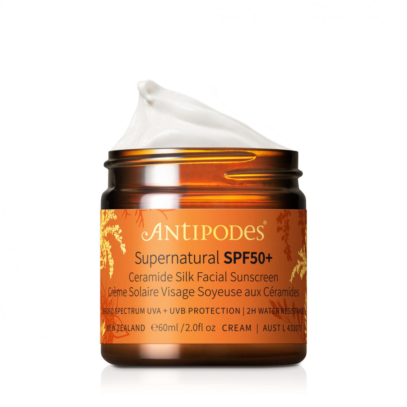 Antipodes Supernatural SPF50+ Ceremide Silk Facial Sunscreen 60ml