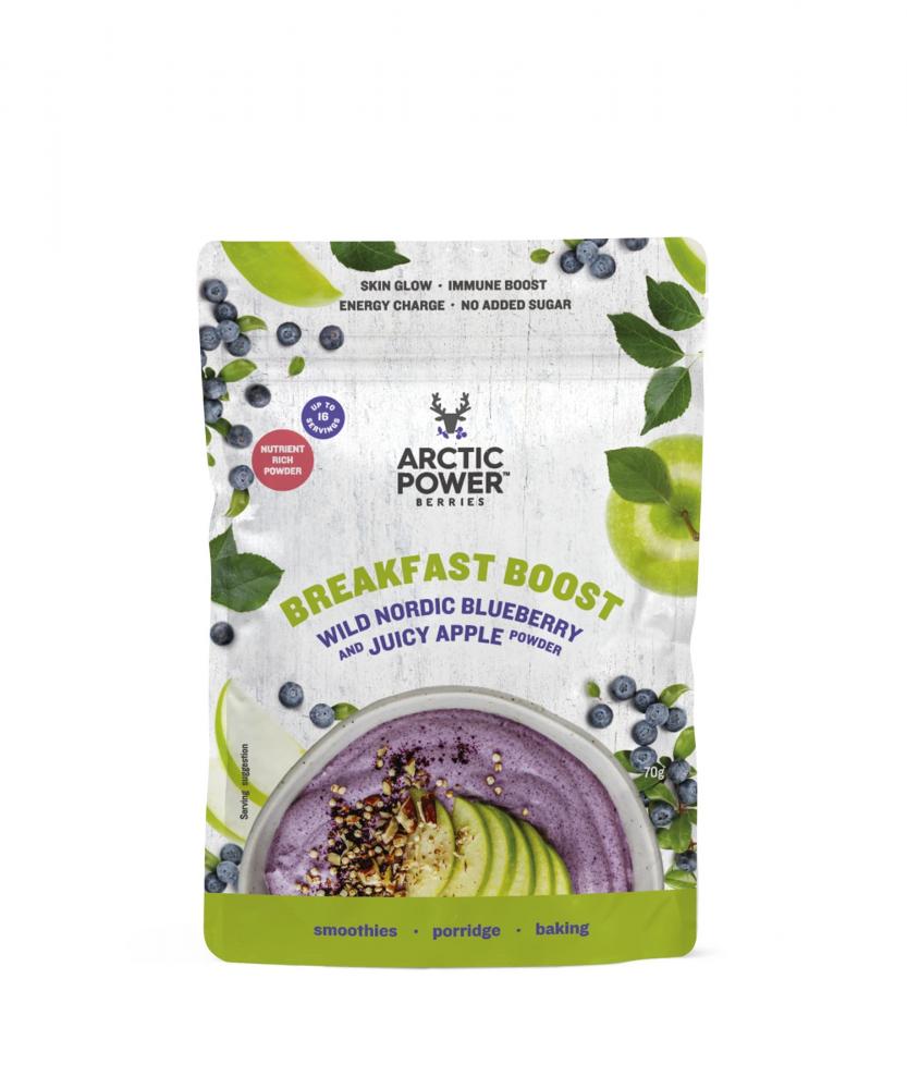 Arctic Power Berries Breakfast Boost Wild Nordic Blueberry and Juicy Apple Powder 70g