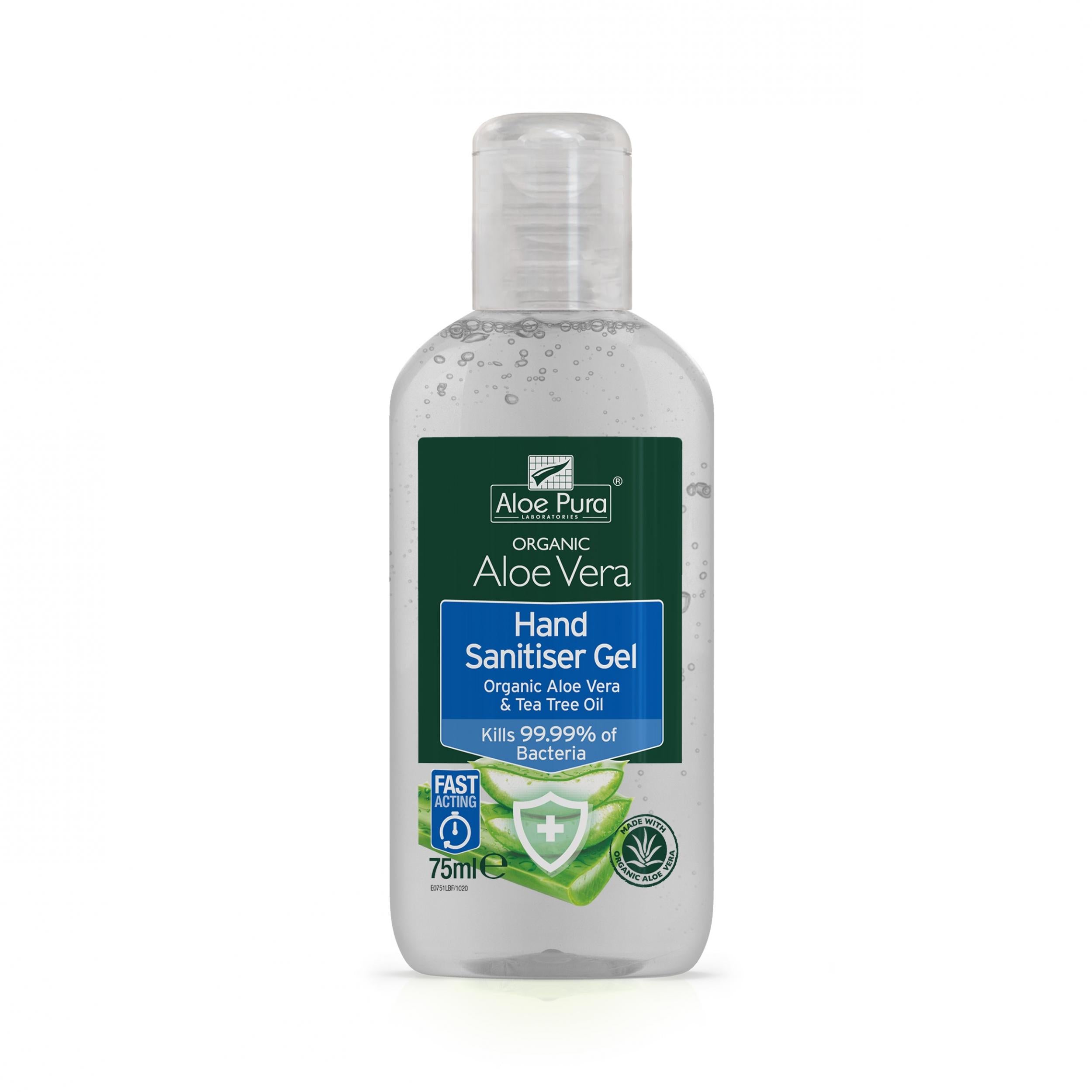 Aloe Pura Organic Aloe Vera Hand Sanitiser Gel 75ml