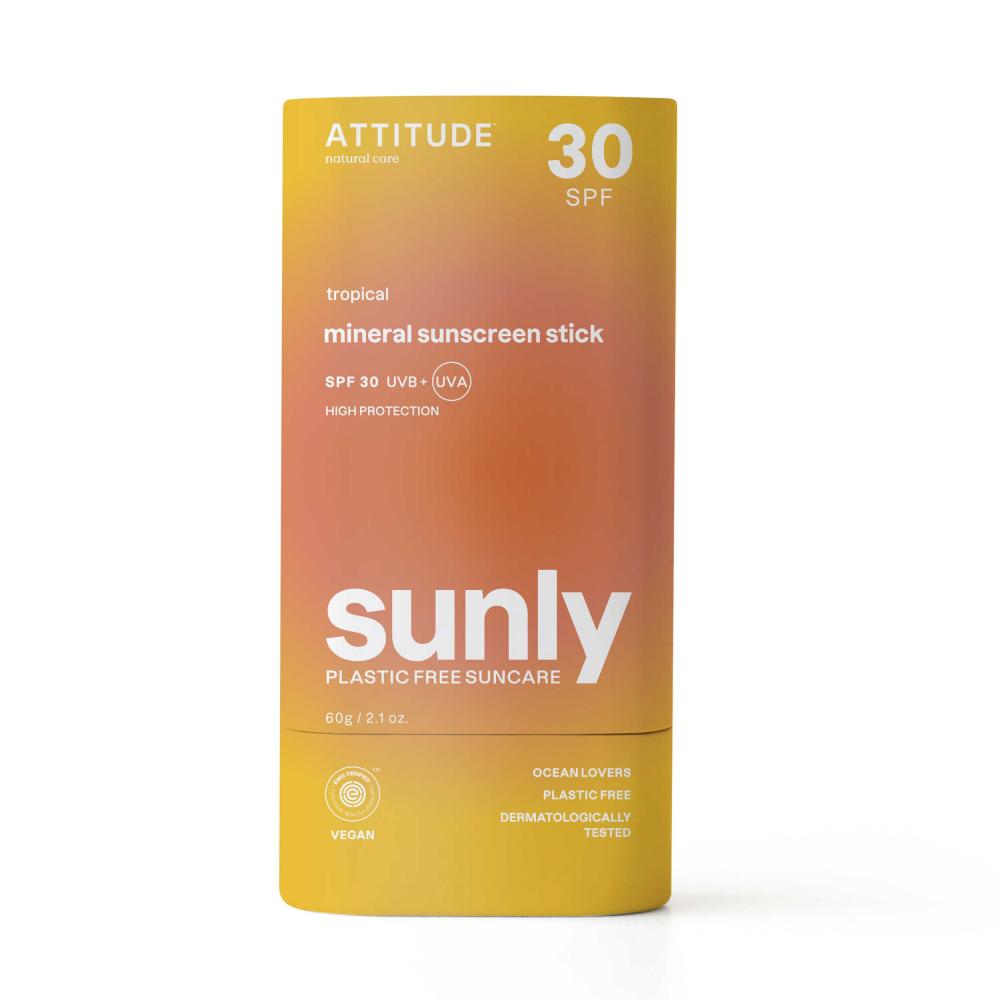 ATTITUDE 30 SPF Mineral Sunscreen Stick Tropical 60g
