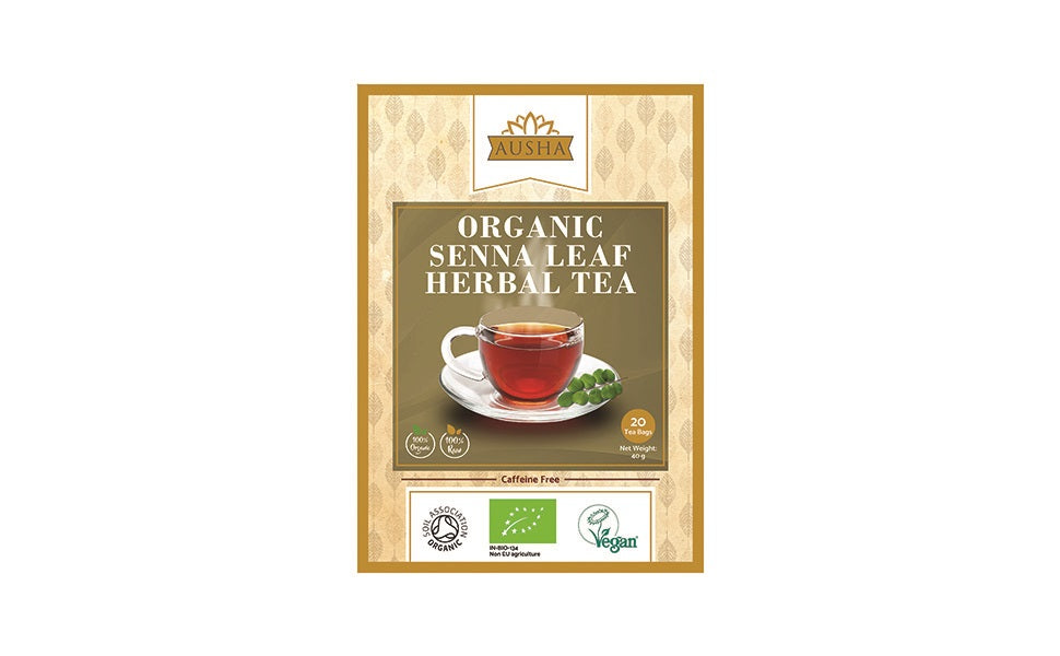 Ausha Organic Senna Leaf Herbal Tea 20 Tea Bags