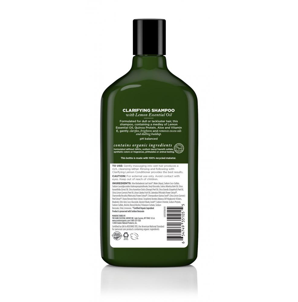 Avalon Organics Clarifying Lemon Shampoo 325ml