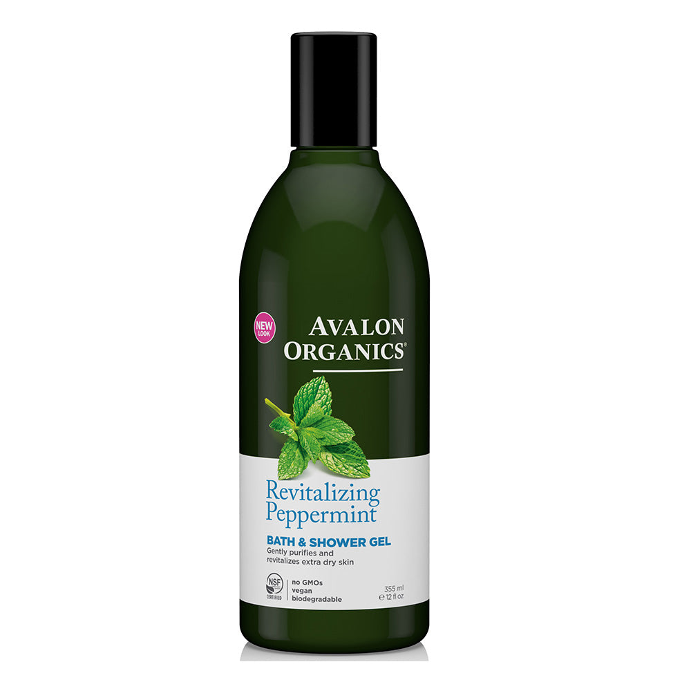 Avalon Organics Revitalizing Peppermint Bath & Shower Gel 355ml