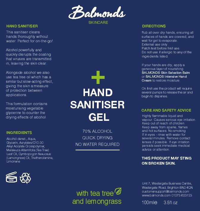 Balmonds Hand Sanitiser Gel 100ml