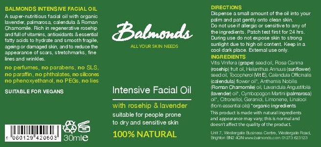 Balmonds Intensive Facial Oil 30ml
