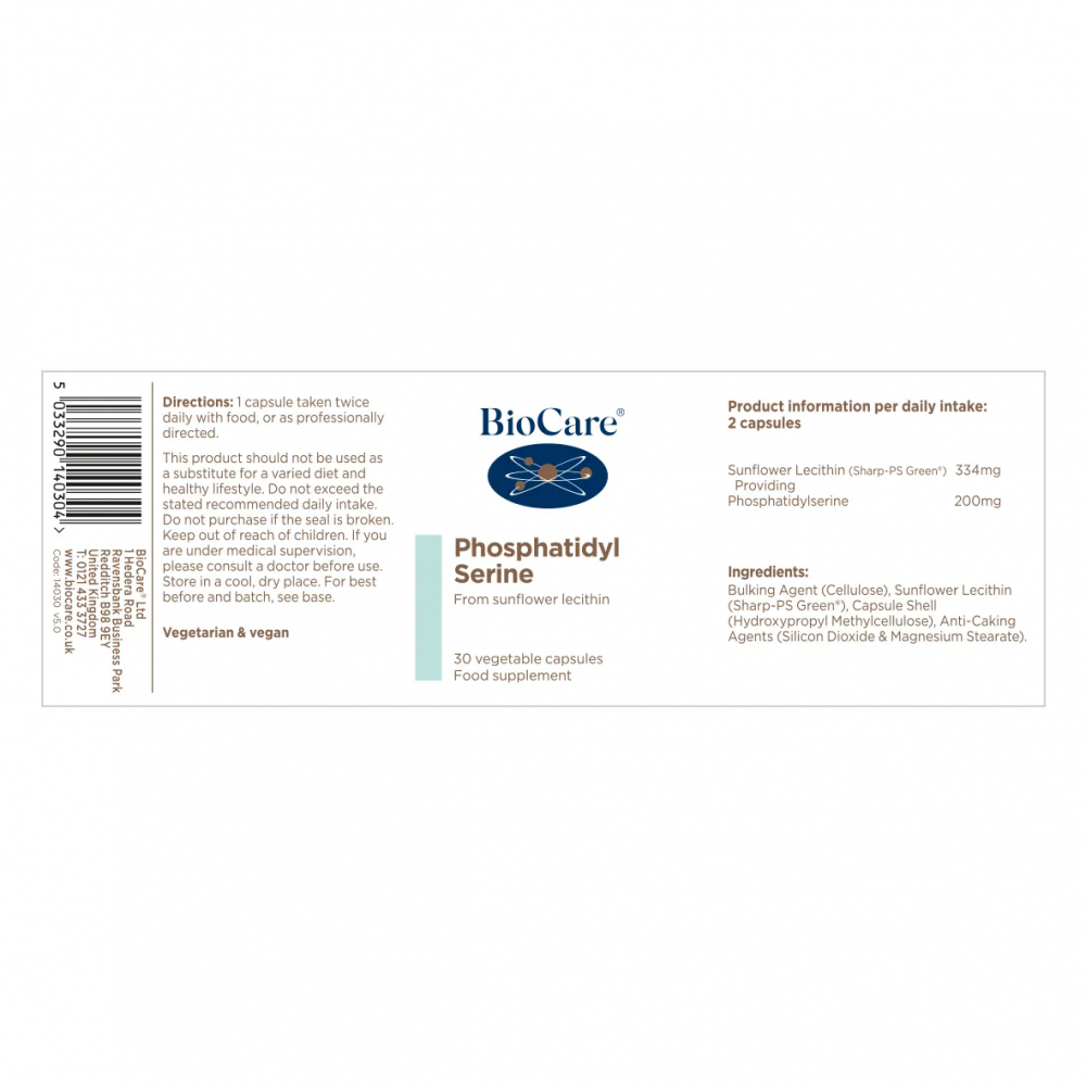 BioCare Phosphatidyl Serine 30's