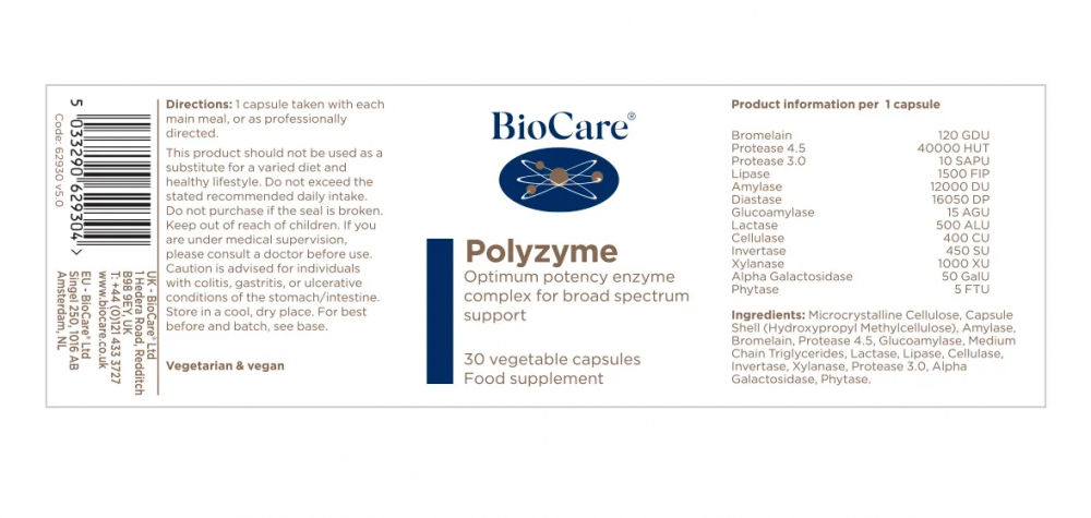 BioCare Polyzyme 30's