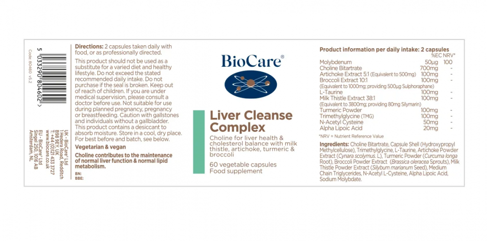 BioCare Liver Cleanse Complex 60's